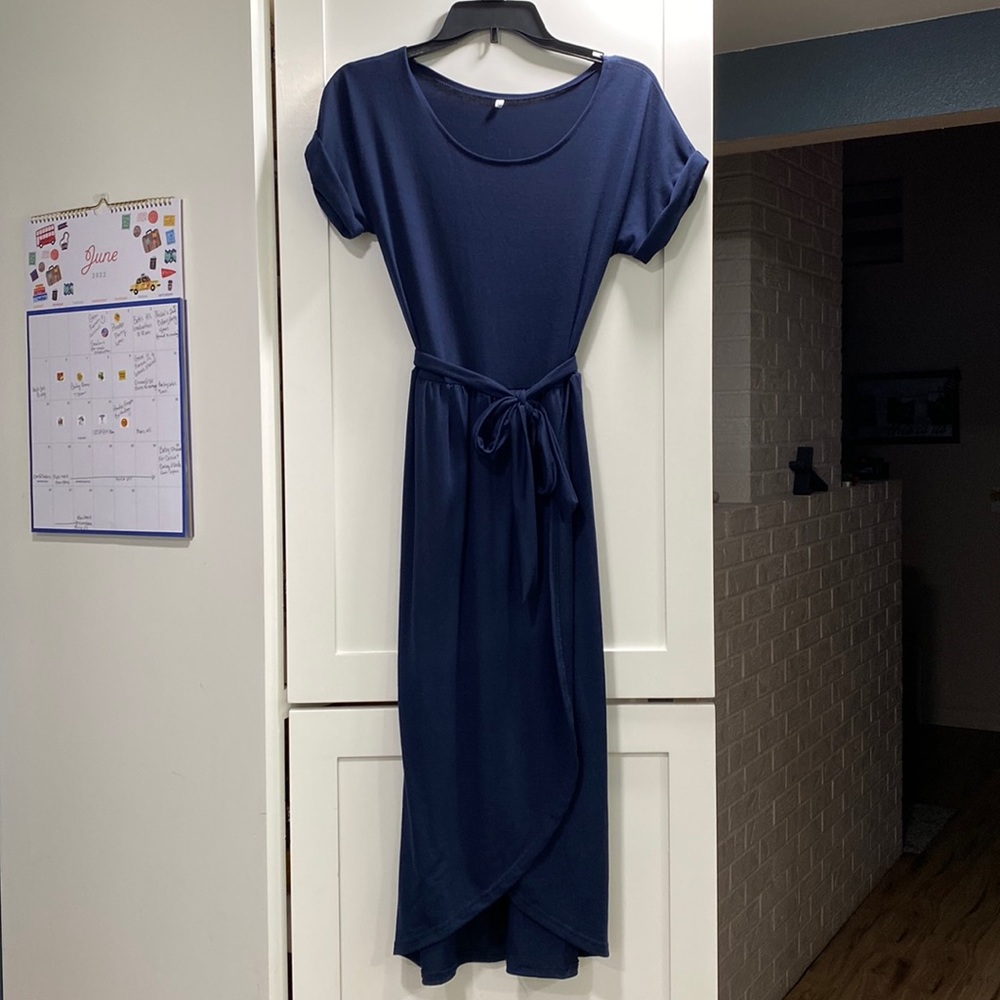 Blue ankle dress